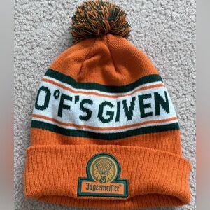 Jagermeister Orange Knit Beanie with Branded Tag